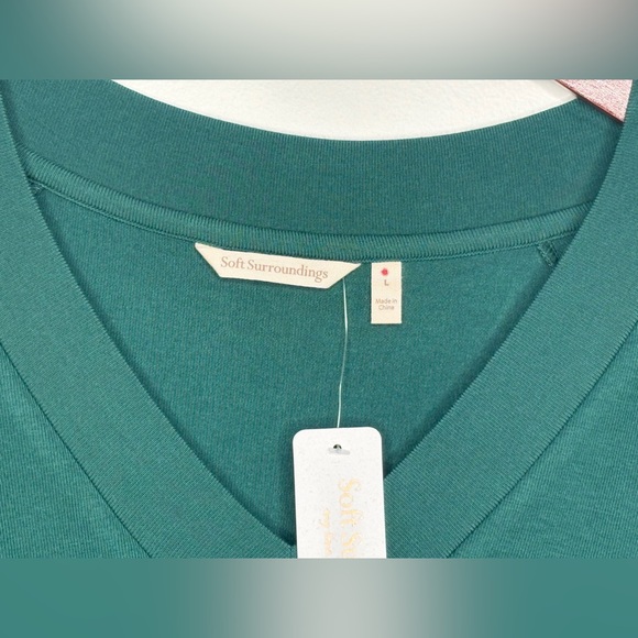 Soft Surroundings Madeline Tunic Emerald Green - Picture 6 of 10
